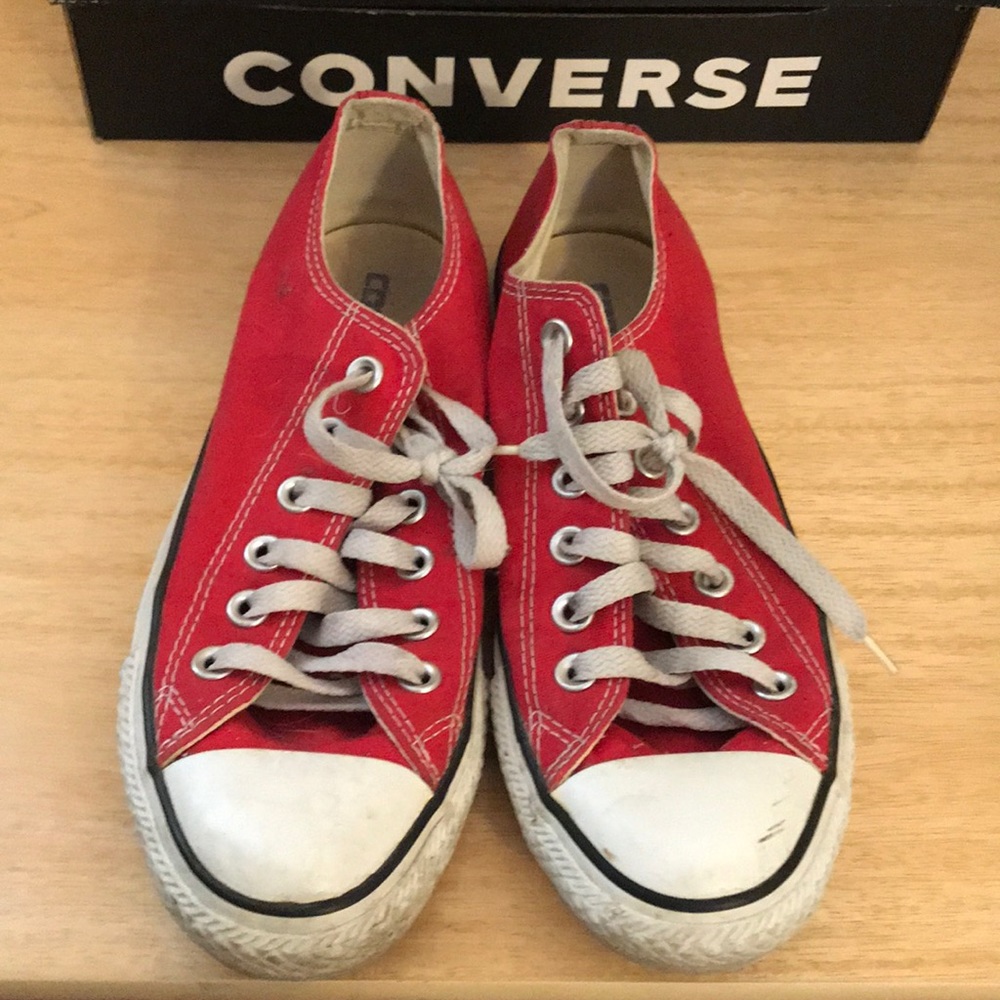 Red Converse Low Tops